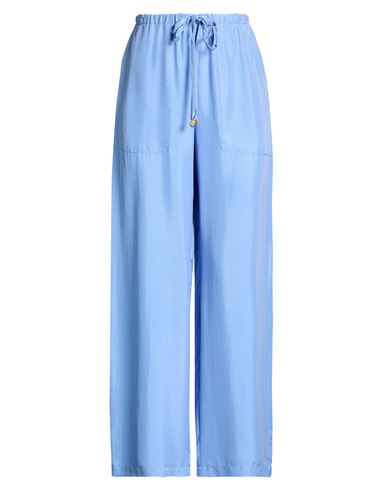 Alysi Woman Pants Azure Size 6 Silk In Blue