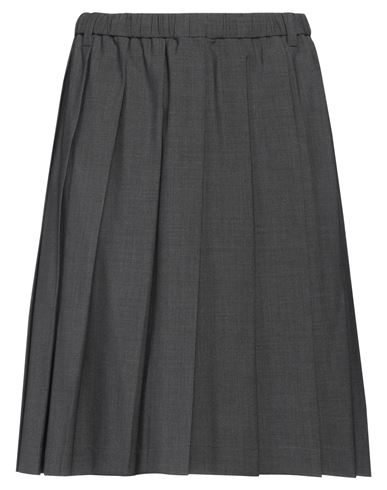 Aspesi Woman Mini Skirt Lead Size 0 Virgin Wool, Elastane In Gray