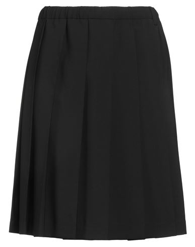 Aspesi Woman Mini Skirt Black Size 4 Virgin Wool, Elastane In Black