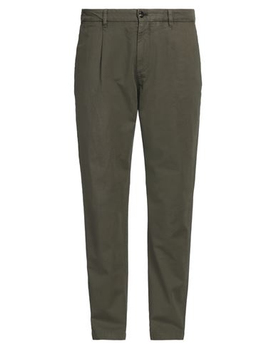 TOMMY HILFIGER TOMMY HILFIGER MAN PANTS MILITARY GREEN SIZE 33W-32L COTTON, LINEN, ELASTANE 