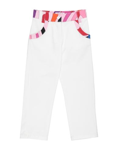 Shop Pucci Toddler Girl Pants White Size 6 Cotton, Elastane, Viscose