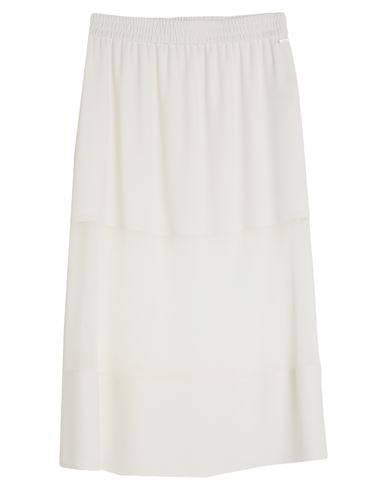 Armani Exchange Woman Midi Skirt White Size 8 Polyester