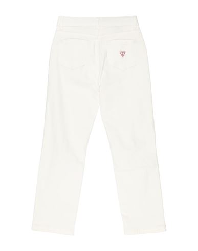 GUESS GUESS WOMAN JEANS WHITE SIZE 12 COTTON, ELASTANE 