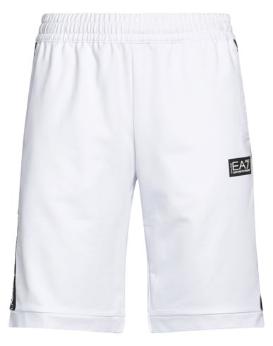 Ea7 Man Shorts & Bermuda Shorts White Size Xl Cotton In White