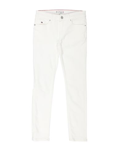 Tommy Hilfiger Toddler Girl Jeans White Size 4 Cotton, Elastane In White