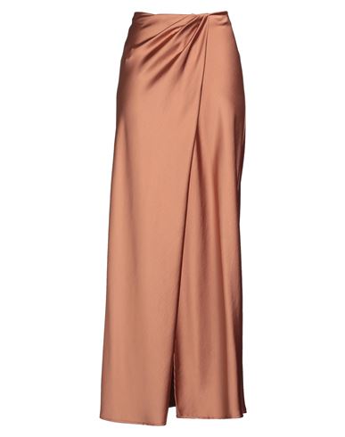 Pinko Draped Maxi Skirt In Viscose With Design In Pink