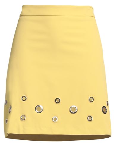 ICONA BY KAOS ICONA BY KAOS WOMAN MINI SKIRT YELLOW SIZE 8 POLYESTER, ELASTANE 