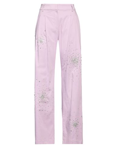 Des_phemmes Woman Pants Pink Size 10 Cotton, Elastane In Pink