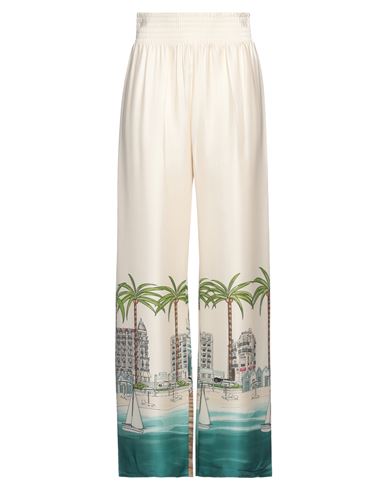 Mvp Wardrobe Woman Pants Cream Size 6 Viscose