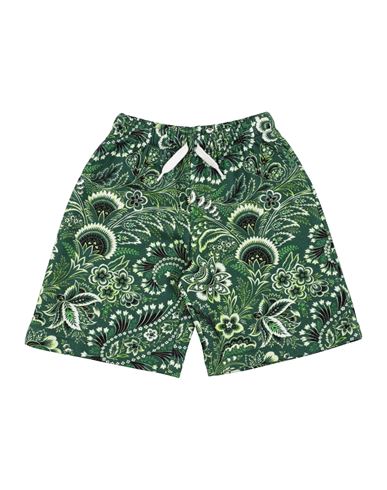 Etro Toddler Girl Shorts & Bermuda Shorts Green Size 4 Cotton, Polyamide In Green