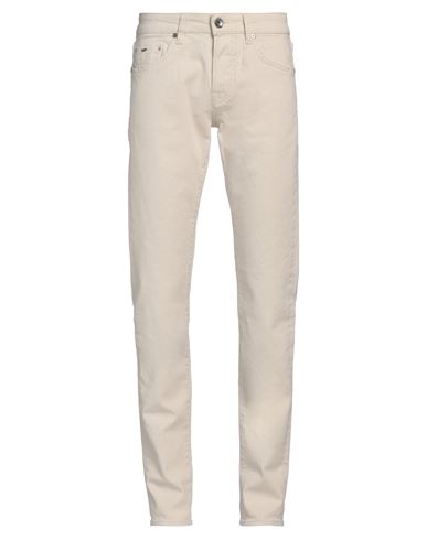 Gas Man Pants Beige Size 29w-32l Cotton, Elastane In Neutral