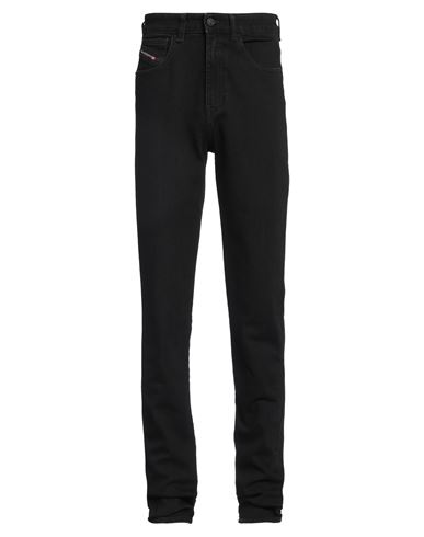 Diesel Man Jeans Black Size 30w-34l Cotton, Eco Polyester In Black