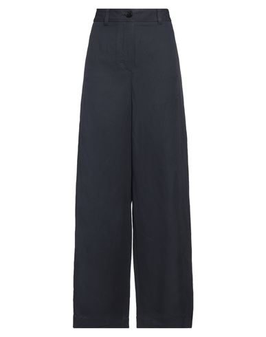 Roberto Collina Woman Pants Navy Size L Viscose, Linen, Cotton In Navy