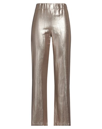 Soallure Woman Pants Gold Size 6 Viscose, Linen In Gold