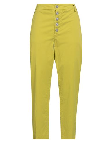 Dondup Woman Pants Lime Green Size 30 Cotton, Elastane In Green