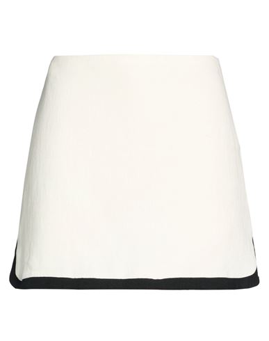 Forte Dei Marmi Couture Woman Mini Skirt White Size 6 Linen In White