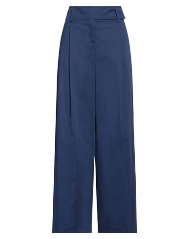Pinko Woman Pants Blue Size 6 Cotton, Elastane In Blue