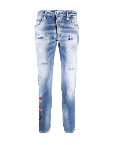 Dsquared2 Paint Slatter Skinny Jeans Woman Jeans Blue Size 6 Cotton