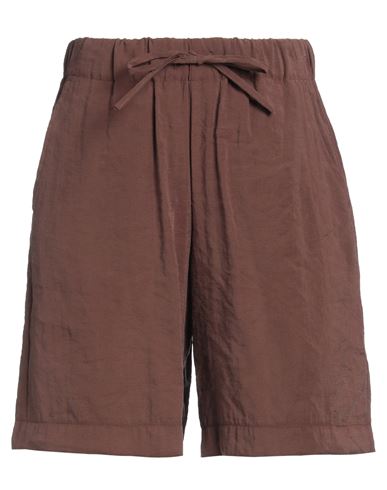 Rue Du Bac Woman Shorts & Bermuda Shorts Chocolate Brown Size 2 Modal, Polyester In Brown