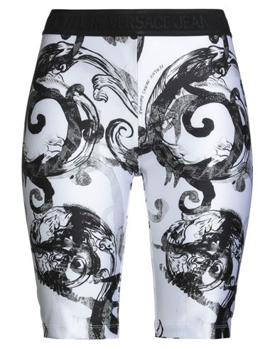 Versace Jeans Couture Woman Shorts & Bermuda Shorts White Size 12 Polyester, Elastane In White