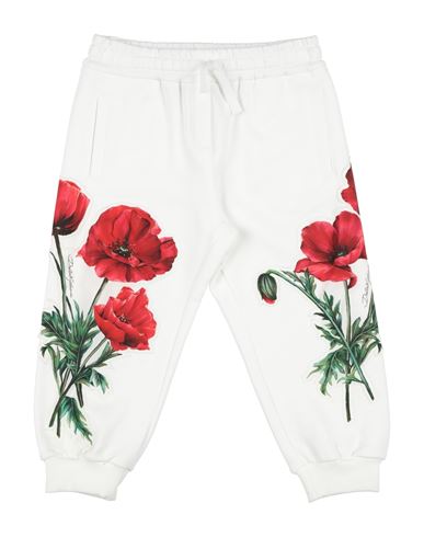 Dolce & Gabbana Toddler Girl Pants White Size 4 Cotton, Elastane, Polyurethane, Polyester In White