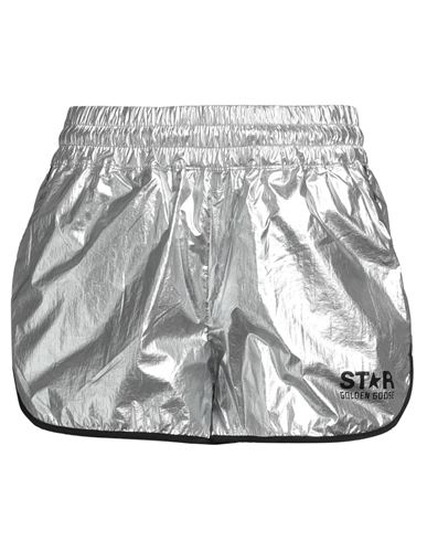 Golden Goose Woman Shorts & Bermuda Shorts Silver Size S Polyamide, Polyurethane Coated, Nylon In Silver