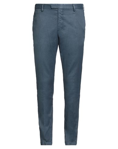 Devore Incipit Man Pants Slate Blue Size 40 Linen, Cotton, Elastane In Blue