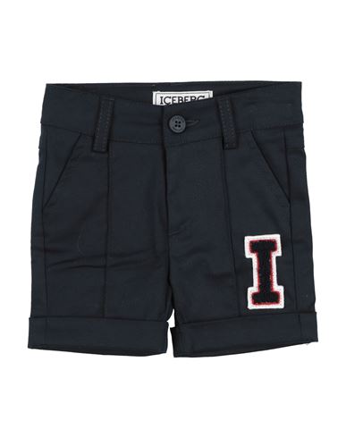 ICEBERG ICEBERG TODDLER BOY SHORTS & BERMUDA SHORTS MIDNIGHT BLUE SIZE 9 COTTON, ELASTANE 