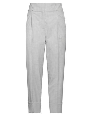 Peserico Woman Pants Light Grey Size 12 Polyester, Viscose, Elastane