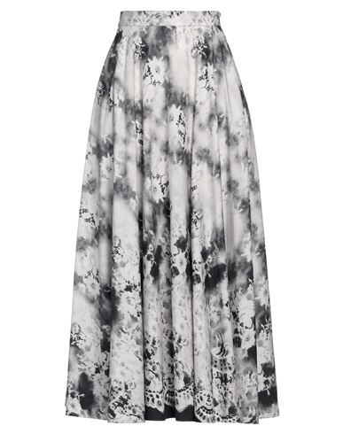 Msgm Woman Maxi Skirt Off White Size 8 Cotton In Off White