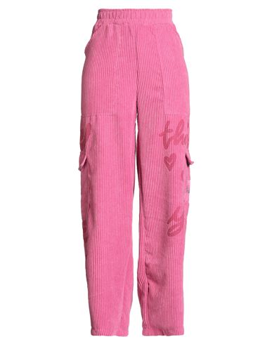 Disclaimer Woman Pants Pink Size L Polyester, Polyamide