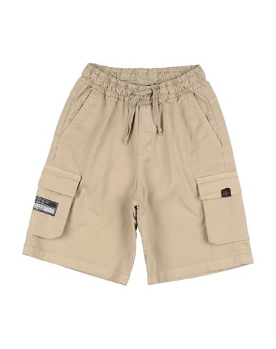 ZU+ELEMENTS ZU+ELEMENTS MAN SHORTS & BERMUDA SHORTS CAMEL SIZE 10 COTTON, ELASTANE 