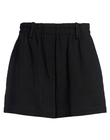 Alysi Woman Shorts & Bermuda Shorts Black Size 0 Lyocell, Linen