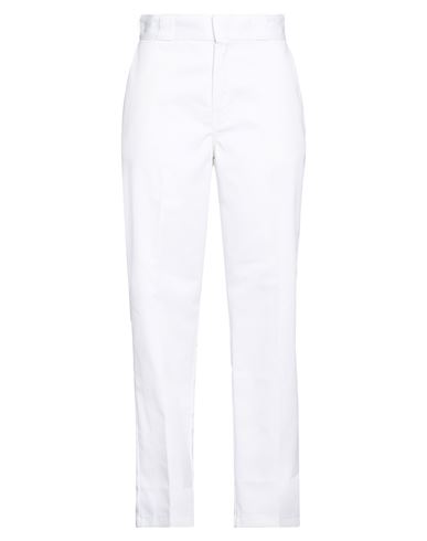 Dickies Woman Pants White Size 28w-30l Polyester, Cotton