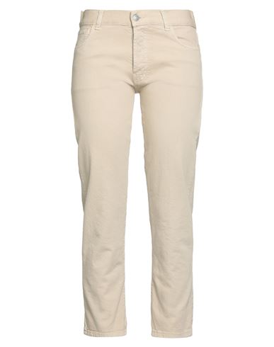 Jucca Woman Jeans Beige Size 32 Cotton