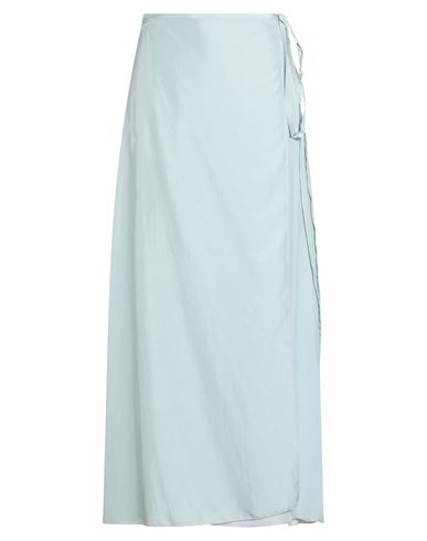 Alysi Woman Maxi Skirt Sky Blue Size 6 Silk