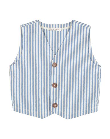 Zhoe & Tobiah Toddler Boy Tailored Vest Pastel Blue Size 6 Cotton, Elastane In Blue