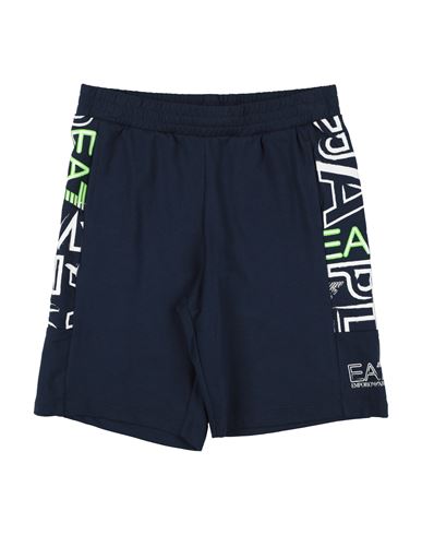 Ea7 Toddler Boy Shorts & Bermuda Shorts Navy Size 6 Cotton In Navy
