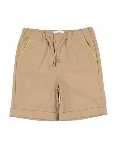 BIKKEMBERGS BIKKEMBERGS TODDLER BOY SHORTS & BERMUDA SHORTS KHAKI SIZE 4 COTTON, ELASTIC FIBRES 