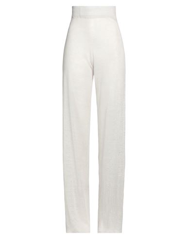 Kontatto Woman Pants Beige Size Onesize Linen, Polyamide In Beige