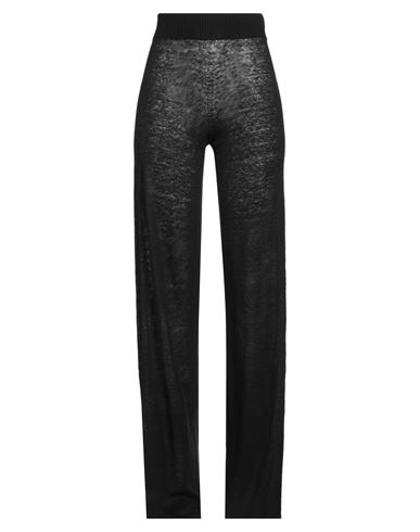 Kontatto Woman Pants Black Size Onesize Linen, Polyamide In Black