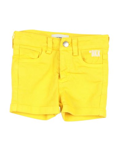 Bikkembergs Newborn Boy Jeans Yellow Size 0 Cotton, Elastic Fibres In Yellow