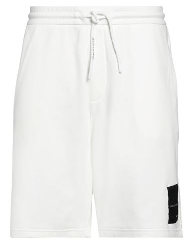 Armani Exchange Man Shorts & Bermuda Shorts Off White Size Xxl Cotton, Polyester, Polyamide In Multi