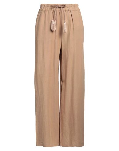 Alpha Studio Woman Pants Camel Size 8 Linen, Viscose In Beige