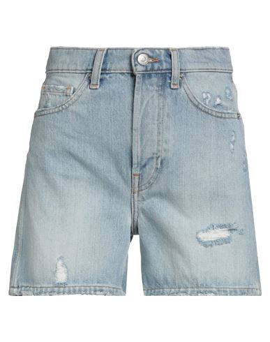 Vicolo Woman Denim Shorts Blue Size Xs Cotton