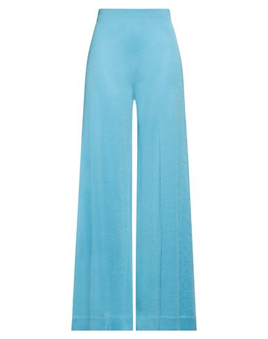 Circus Hotel Woman Pants Azure Size 8 Viscose, Polyester, Polyamide In Blue