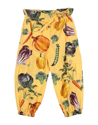 Dolce & Gabbana Toddler Girl Pants Yellow Size 4 Cotton In Yellow