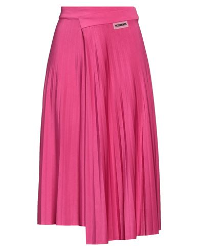 Vetements Woman Midi Skirt Fuchsia Size S Polyester, Elastane In Pink