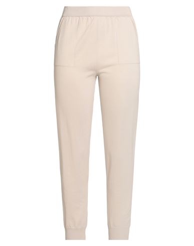Kangra Cashmere Kangra Woman Pants Beige Size 8 Cotton In Neutral