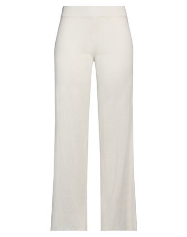 Alpha Studio Woman Pants Ivory Size 6 Linen, Cotton In White